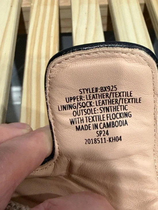 J.Crew Woven Double-Buckle Slide Sandals with Gold Hardware size 9 - Picture 12 of 13